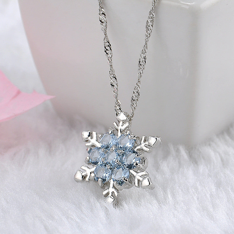 Charm Vintage lady Blue Crystal