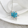 Charm Vintage lady Blue Crystal