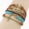 Charm Vintage Multilayer Charm Leather Bracelet