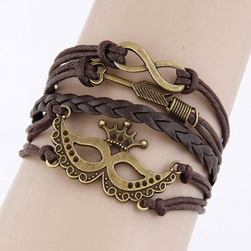 Charm Vintage Multilayer Charm Leather Bracelet