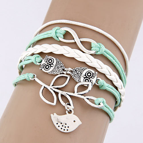 Charm Vintage Multilayer Charm Leather Bracelet