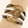 Charm Vintage Multilayer Charm Leather Bracelet