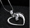 Animal Horse in Heart Necklace