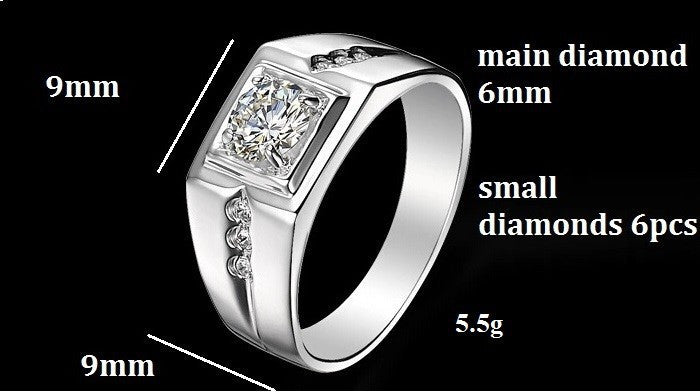 Sterling Silver Diamond Ring