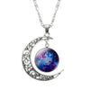 Hollow Moon & Glass Galaxy Statement Necklaces