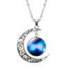 Hollow Moon & Glass Galaxy Statement Necklaces