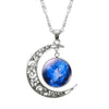 Hollow Moon & Glass Galaxy Statement Necklaces