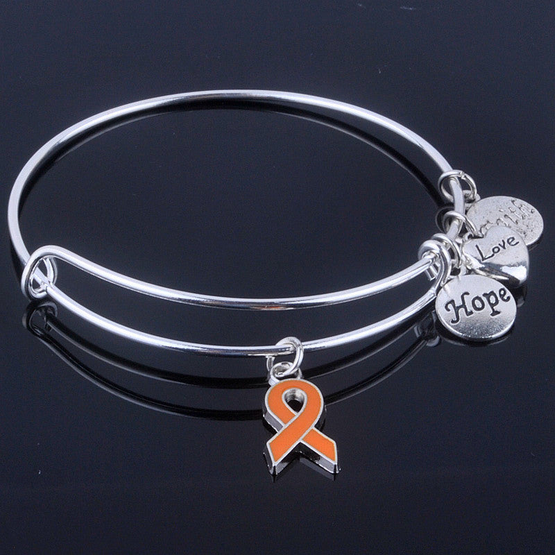 Care For Breast Cancer pink ribbon bangles