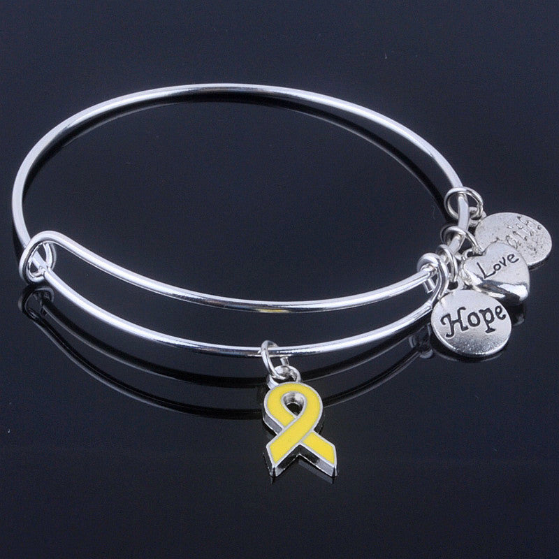 Care For Breast Cancer pink ribbon bangles