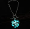 Glow In the Dark Heart Charms Bracelet Christmas Gift for Daugher Mum