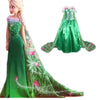 Green elsa costumes Girls