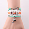 Infinity Love Miami Dolphins bracelet