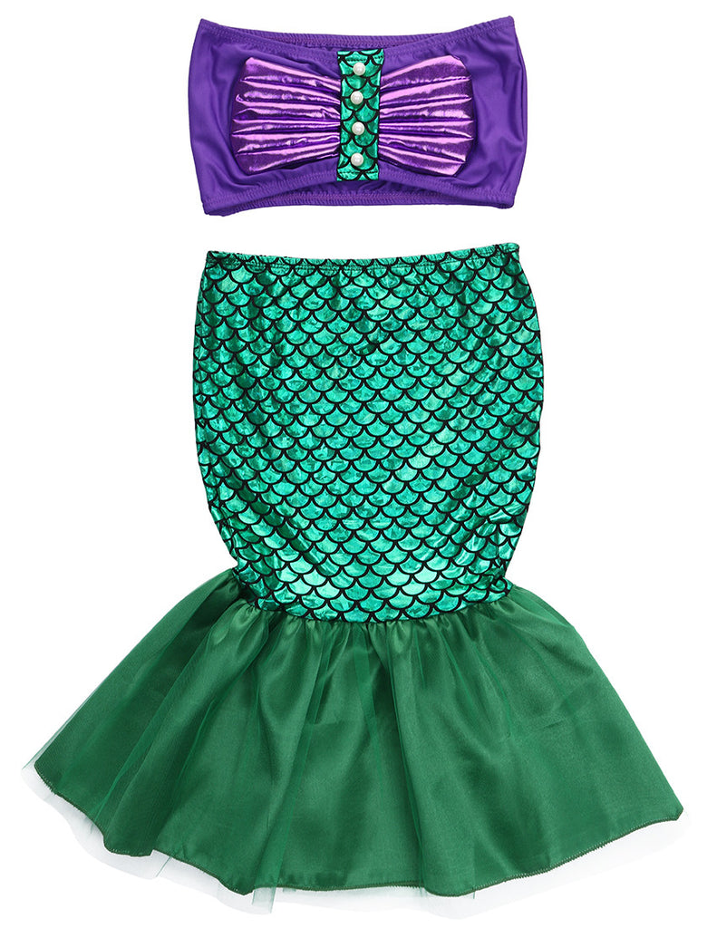 summer girls dress the little mermaid tail princess ariel dress