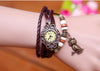 Hot Sales Owl Genuine Cow Leather Bracelet Watch