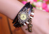 Hot Sales Owl Genuine Cow Leather Bracelet Watch