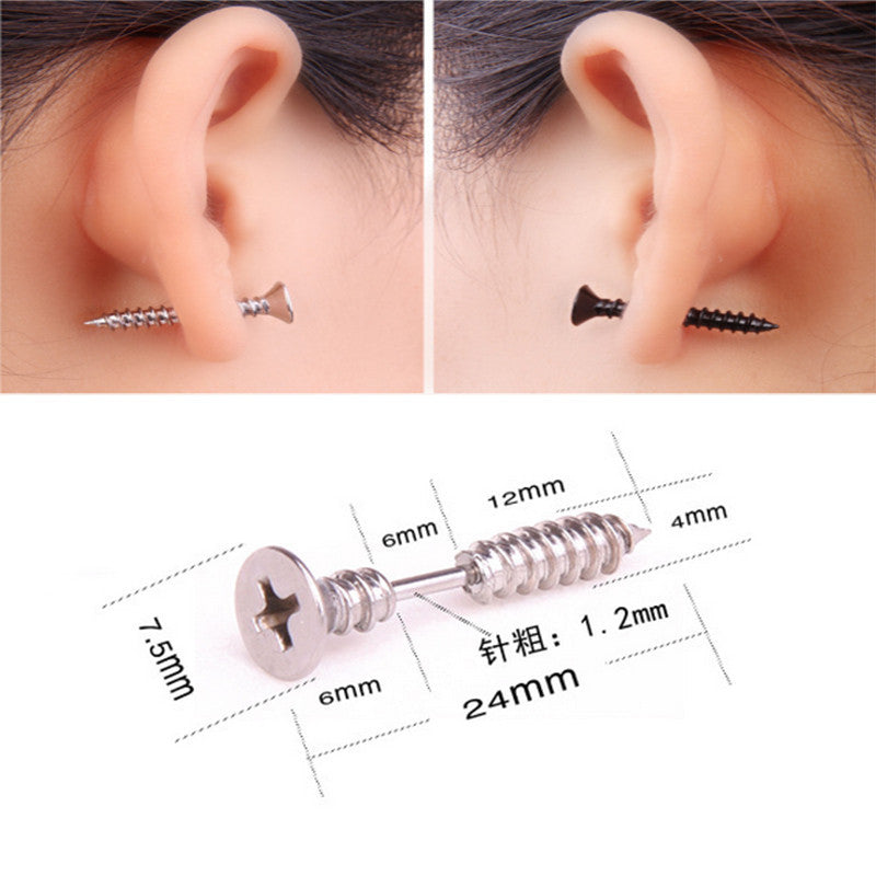 Punk Style Stainless Steel Stud Earrings