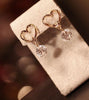 Crystal Zircon Stud Heart Earrings